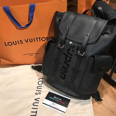 black lv supreme backpack|supreme louis vuitton belt.